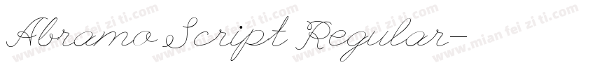 Abramo Script Regular字体转换
